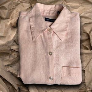 Men Linen Long Sleeves Button Down Shirt Size S